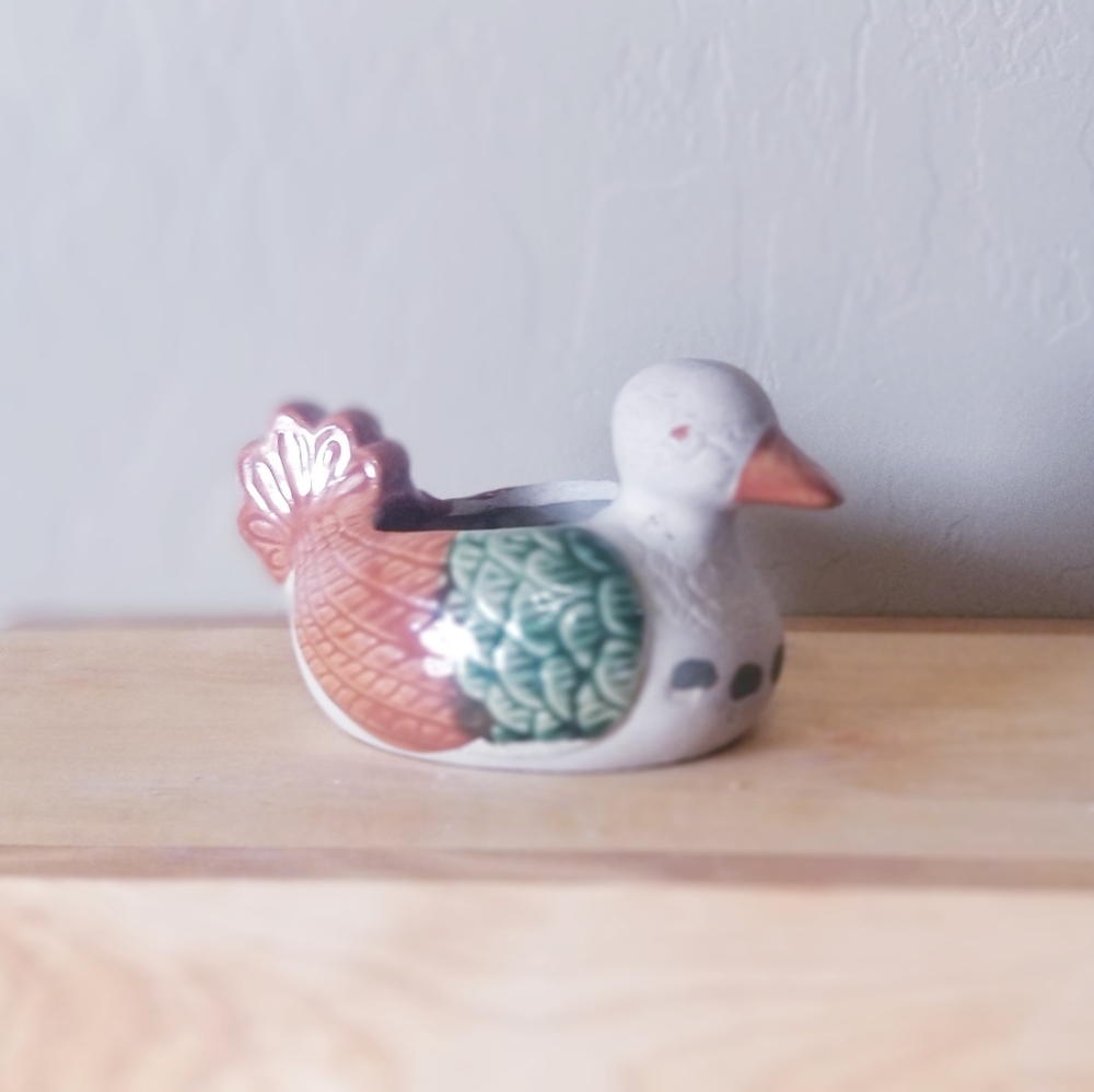 Little duck glazed planter